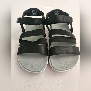 RYKA - SIZE 8M Black and Gray Athletic Sandals with Adjustable Straps